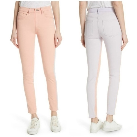 Rag & Bone Modele Peach/Lilac High Rise Skinny Jeans Size 23 - Picture 1 of 3